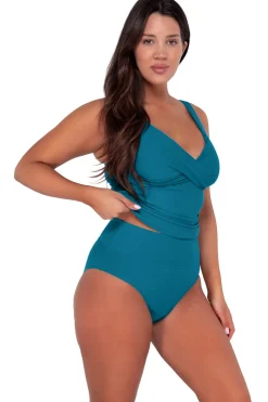 Sunsets Avalon Teal Elsie Tankini Top
