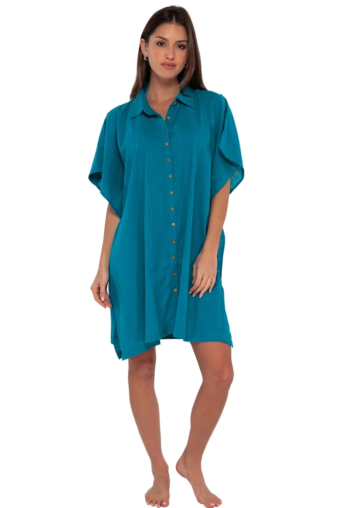 Sunsets Avalon Teal Shore Thing Tunic