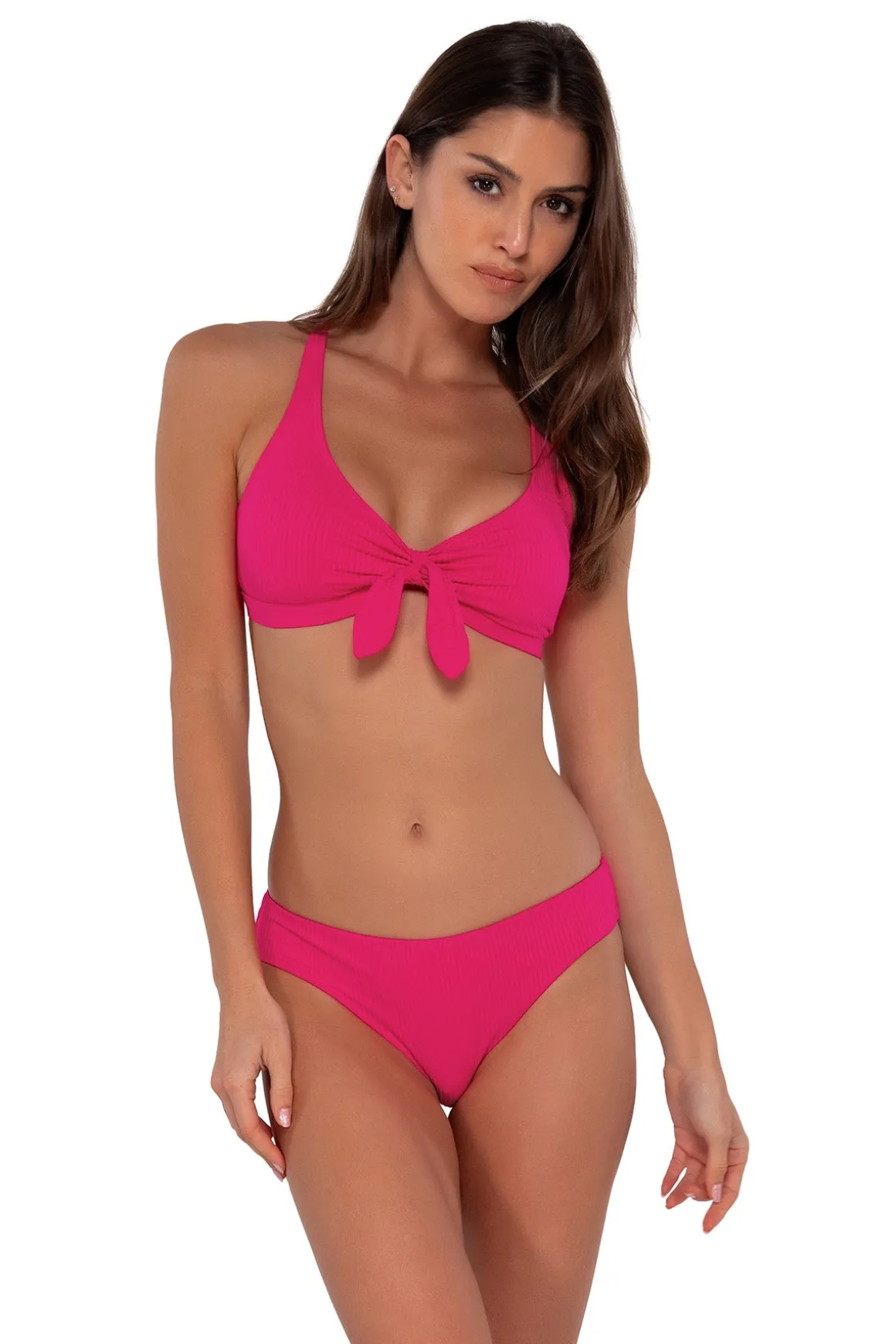 Sunsets Begonia Sandbar Rib Brandi Bralette Top