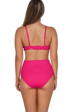 Sunsets Begonia Sandbar Rib Capri High Waist Bottom