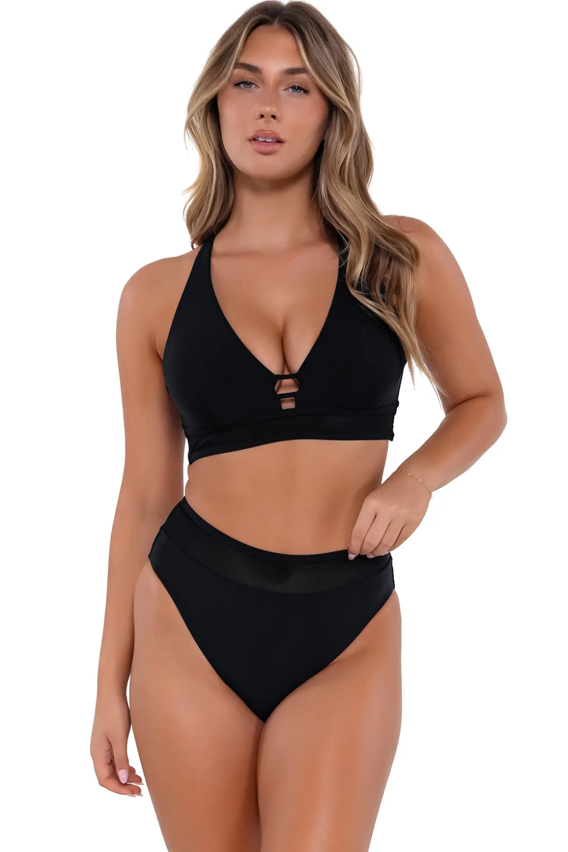 Sunsets Black Annie High Waist Bottom