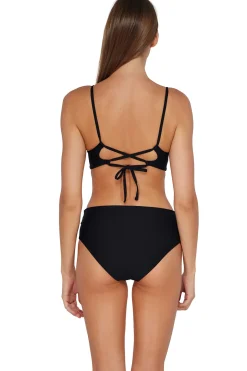 Sunsets Black Capri High Waist Bottom