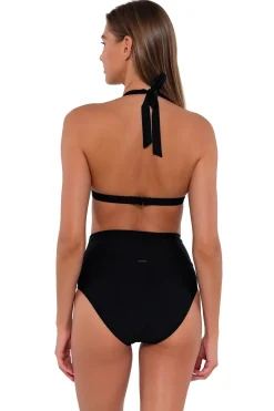 Sunsets Black Hannah High Waist Bottom