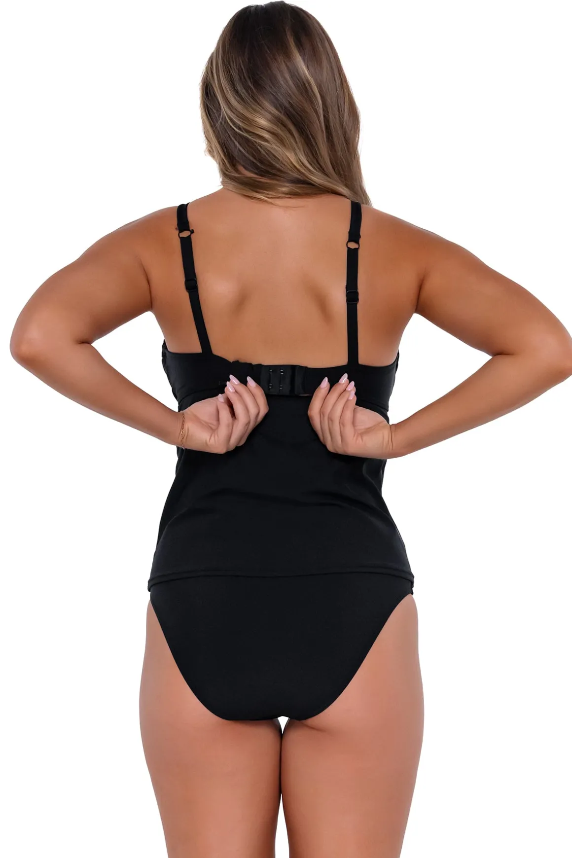 Sunsets Black Maeve Tankini Top