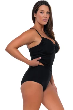 Sunsets Black Maeve Tankini Top