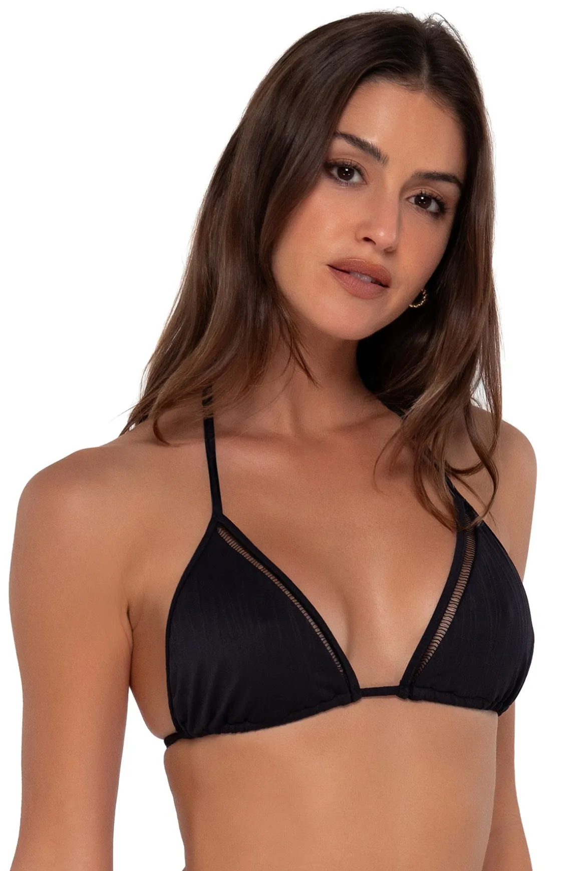 Sunsets Black Seagrass Texture Laney Triangle Top