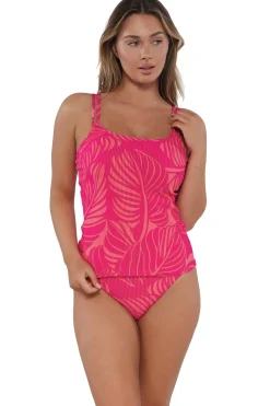 Sunsets Blushing Palms Sandbar Rib Taylor Tankini Top