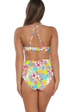 Sunsets Botanical Bliss Sandbar Rib Capri High Waist Bottom