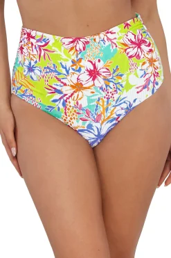 Sunsets Botanical Bliss Sandbar Rib Capri High Waist Bottom