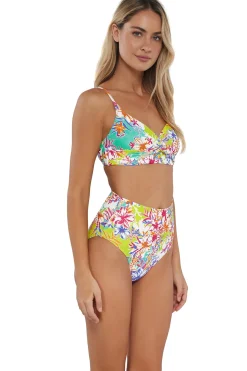 Sunsets Botanical Bliss Sandbar Rib Hannah High Waist Bottom