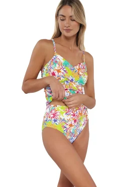 Sunsets Botanical Bliss Sandbar Rib Simone Tankini Top