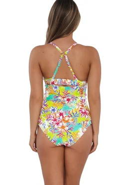 Sunsets Botanical Bliss Sandbar Rib Serena Tankini Top