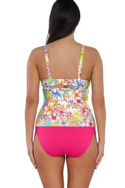 Sunsets Botanical Bliss Sandbar Rib Serena Tankini Top