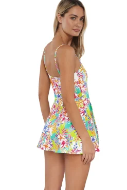 Sunsets Botanical Bliss Sandbar Rib Naomi Swim Dress One Piece