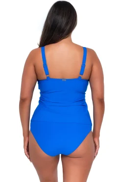 Sunsets Electric Blue Forever Tankini Top
