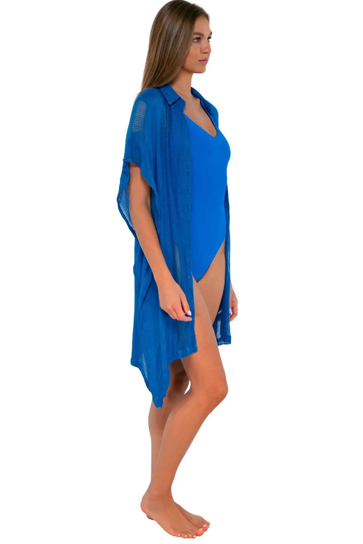 Sunsets Electric Blue Shore Thing Tunic