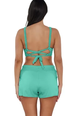 Sunsets Escape Aqua Mist Sandbar Rib Laguna Swim Short