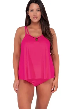 Sunsets Escape Begonia Sandbar Rib Sadie Tankini Top