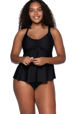 Sunsets Escape Black Marin Tankini Top