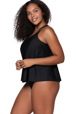Sunsets Escape Black Sadie Tankini Top