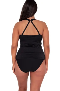 Sunsets Escape Black Seagrass Texture Emerson Tankini Top