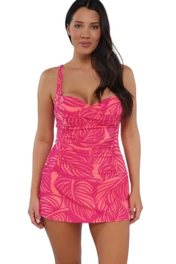 Sunsets Escape Blushing Palms Sandbar Rib Sienna Swim Dress