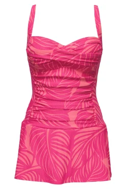 Sunsets Escape Blushing Palms Sandbar Rib Sienna Swim Dress