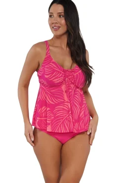 Sunsets Escape Blushing Palms Sandbar Rib Marin Tankini Top