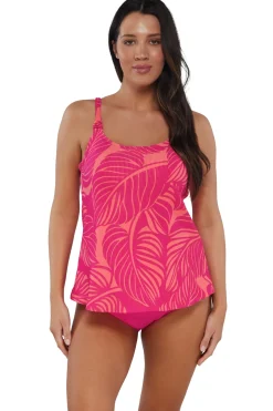 Sunsets Escape Blushing Palms Sandbar Rib Jenna Tankini Top