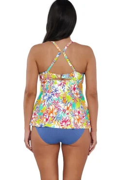 Sunsets Escape Botanical Bliss Sandbar Rib Tori Tankini Top