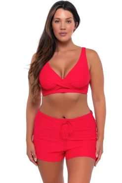 Sunsets Escape Geranium Laguna Swim Short