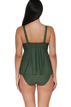 Sunsets Escape Island Green Marin Tankini Top