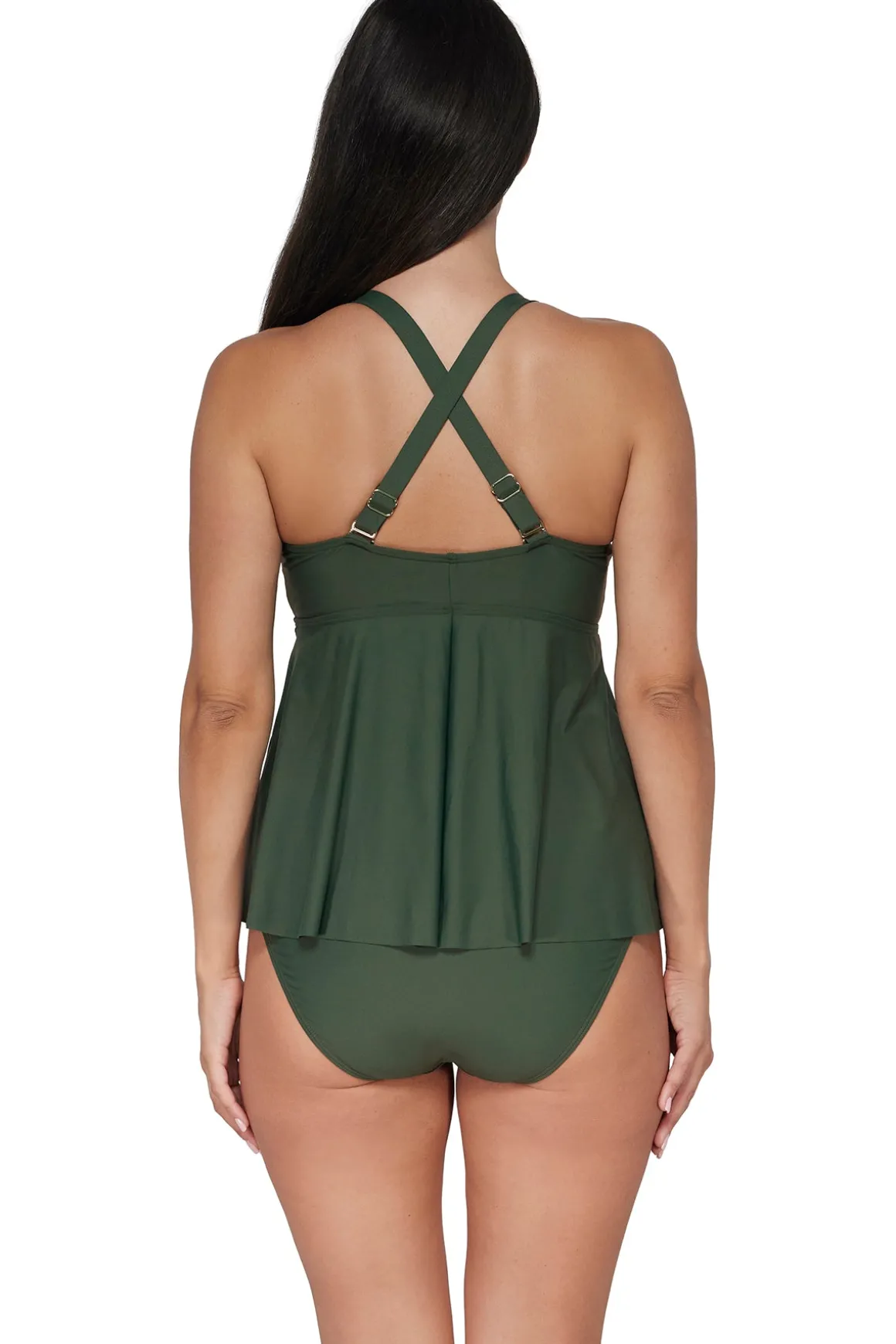 Sunsets Escape Island Green Marin Tankini Top