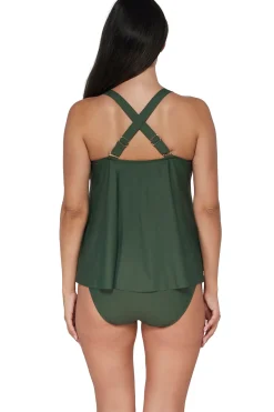 Sunsets Escape Island Green Sadie Tankini Top