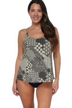 Sunsets Escape Venice Seagrass Texture Jenna Tankini Top