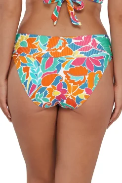 Sunsets Festive Floral Sandbar Rib Hannah High Waist Bottom