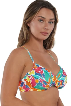 Sunsets Festive Floral Sandbar Rib Crossroads Underwire Top