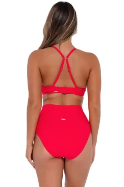 Sunsets Geranium Hannah High Waist Bottom