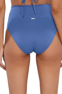 Sunsets Harbor Blue Sandbar Rib Hannah High Waist Bottom