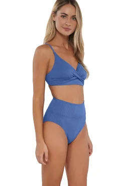 Sunsets Harbor Blue Sandbar Rib Hannah High Waist Bottom