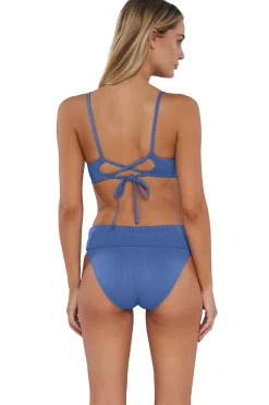 Sunsets Harbor Blue Sandbar Rib Hannah High Waist Bottom
