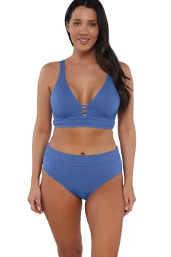 Sunsets Harbor Blue Sandbar Rib Hannah High Waist Bottom