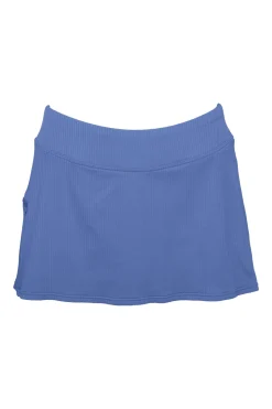 Sunsets Harbor Blue Sandbar Rib Sporty Swim Skirt
