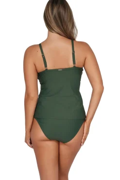 Sunsets Island Green Forever Tankini Top