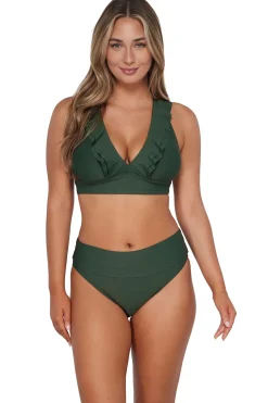 Sunsets Island Green Willa Wireless Top