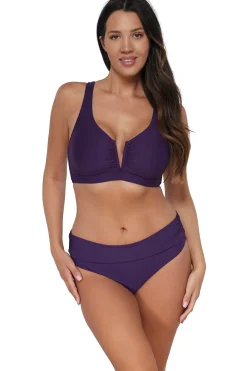 Sunsets Paradise Plum Capri High Waist Bottom