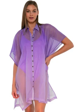 Sunsets Passion Flower Shore Thing Tunic