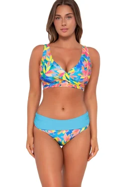Sunsets Shoreline Petals Capri High Waist Bottom