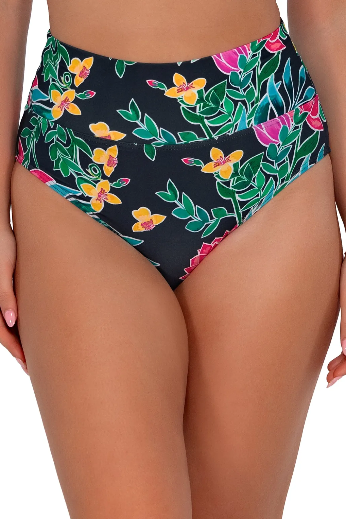 Sunsets Twilight Blooms Hannah High Waist Bottom